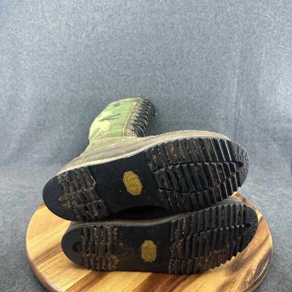 VTG WC Russell Moccasin Boots Camo Turkey Hunt Snake Proof 17” Tall Mens Sz 7.5D main image 4